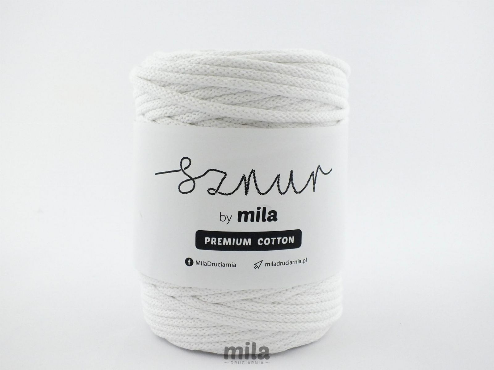 Sznur 5 mm BUMBAC PREMIUM, 100 m, PC01 alb