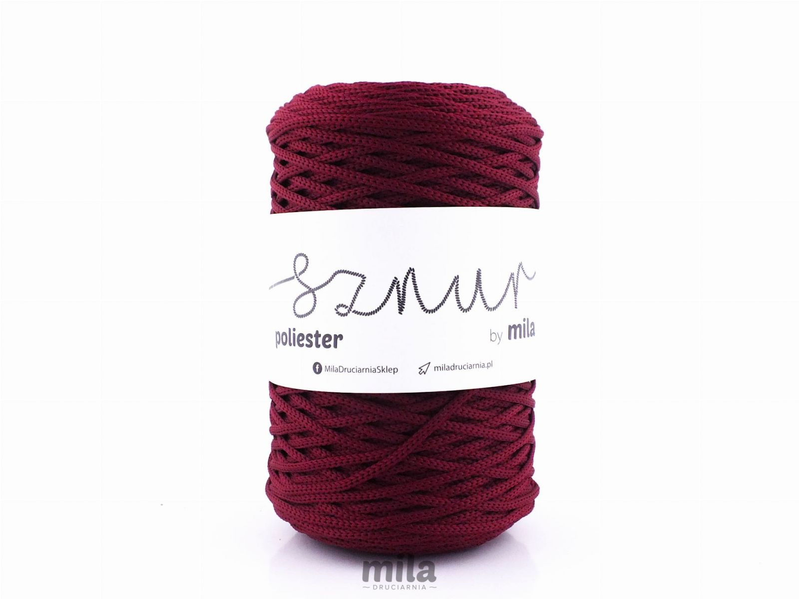 Sznur de poliester de la Mila, 3mm, 200m, 148 visiniu