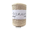 Snur de poliester 3mm Glitter, 200m, GZ29, crem auriu