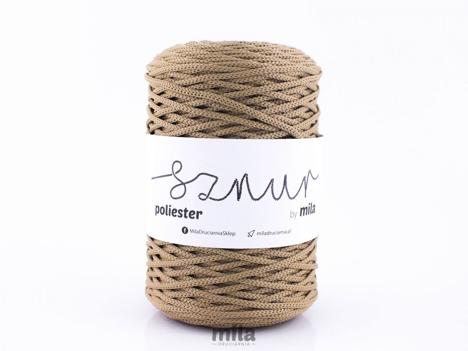 Snur de poliester de la Mila 3mm, 200m, 232 bej auriu