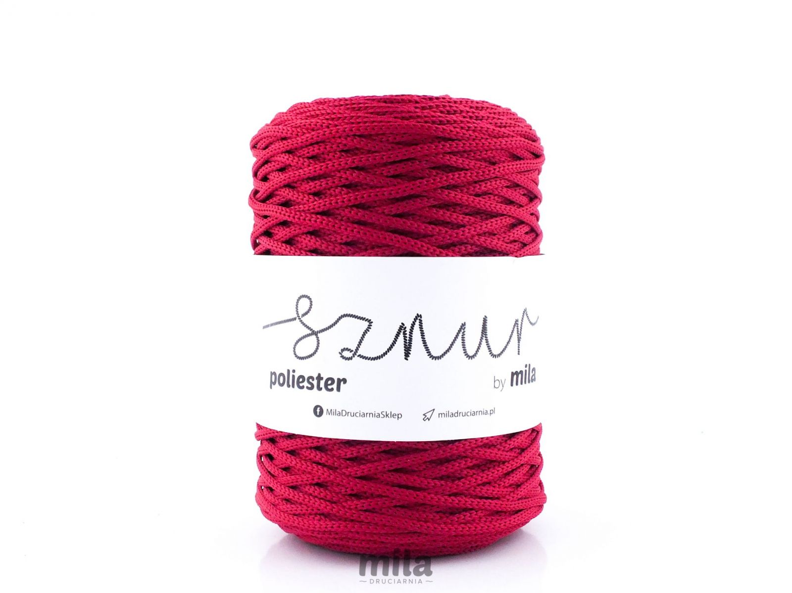 Mila poliészter zsinór 3 mm, 200 m, 32 málnaszínű