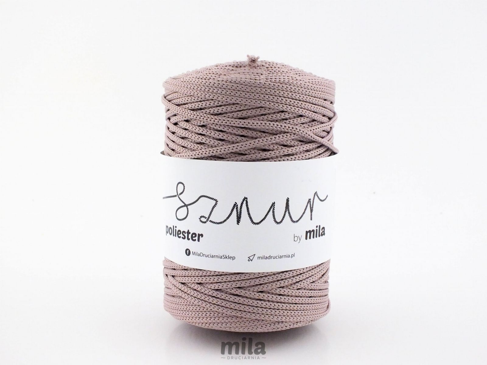 Snur de poliester de la Mila 3 mm, 200 m, 135 roz murdar
