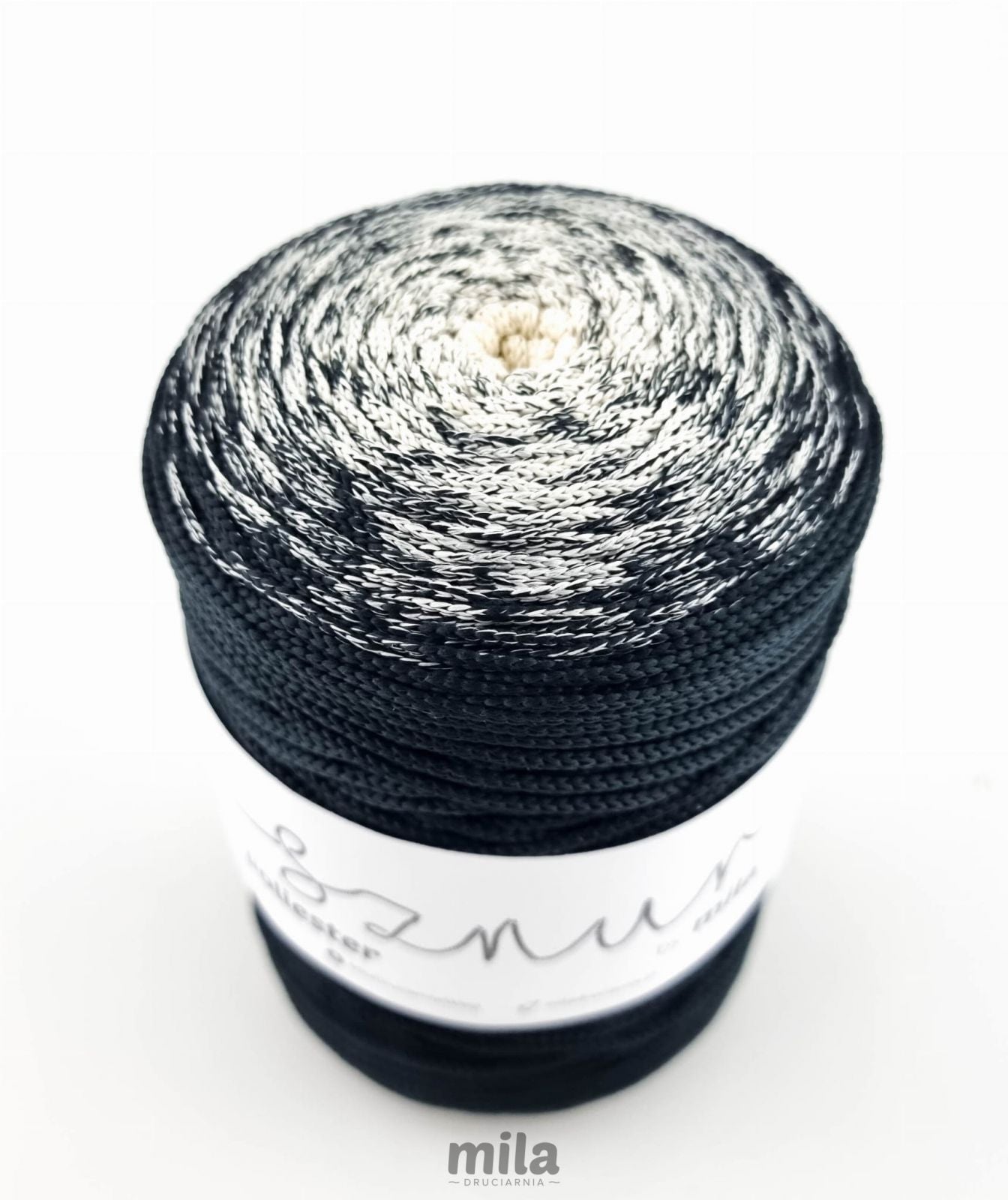 OMBRE poliészter zsinór 3 mm, 300 m. OM01 krém/fekete