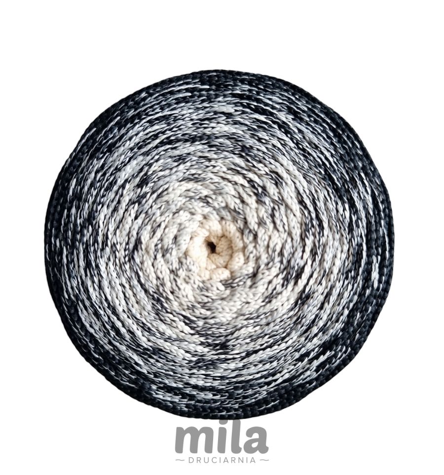 OMBRE poliészter zsinór 3 mm, 300 m. OM01 krém/fekete