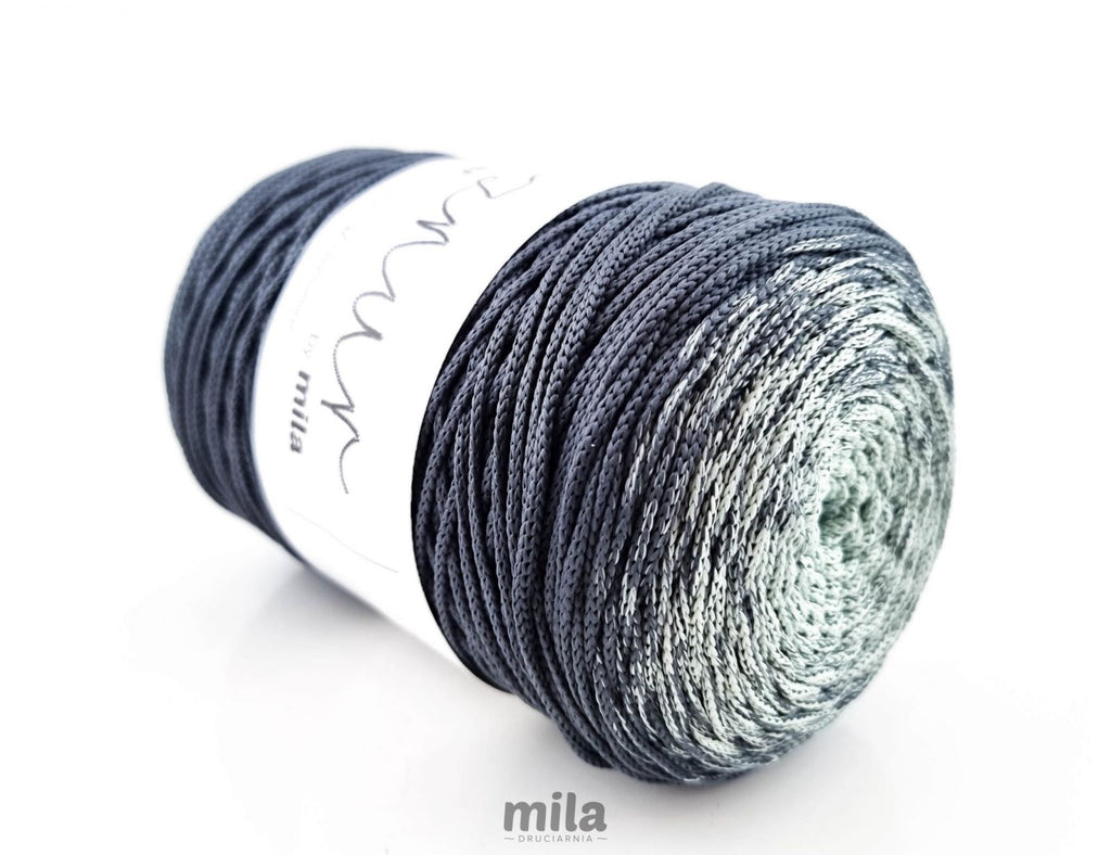 Sznur de poliester OMBRE, 3 mm, 300 m, OM05 grafit/mentă