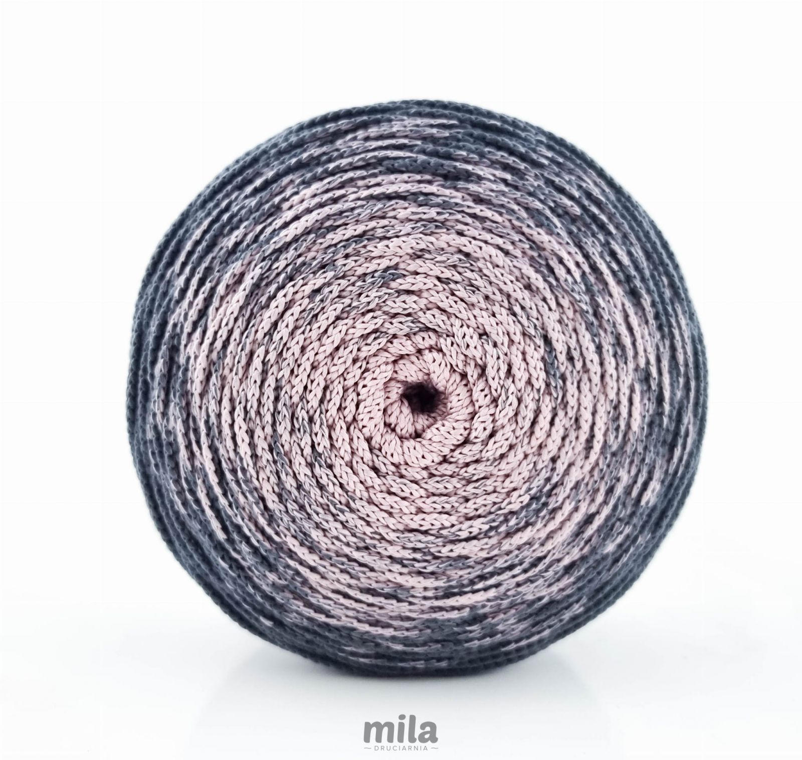 OMBRE poliészter zsinór 3 mm, 300 m. OM06 grafit/rózsaszín