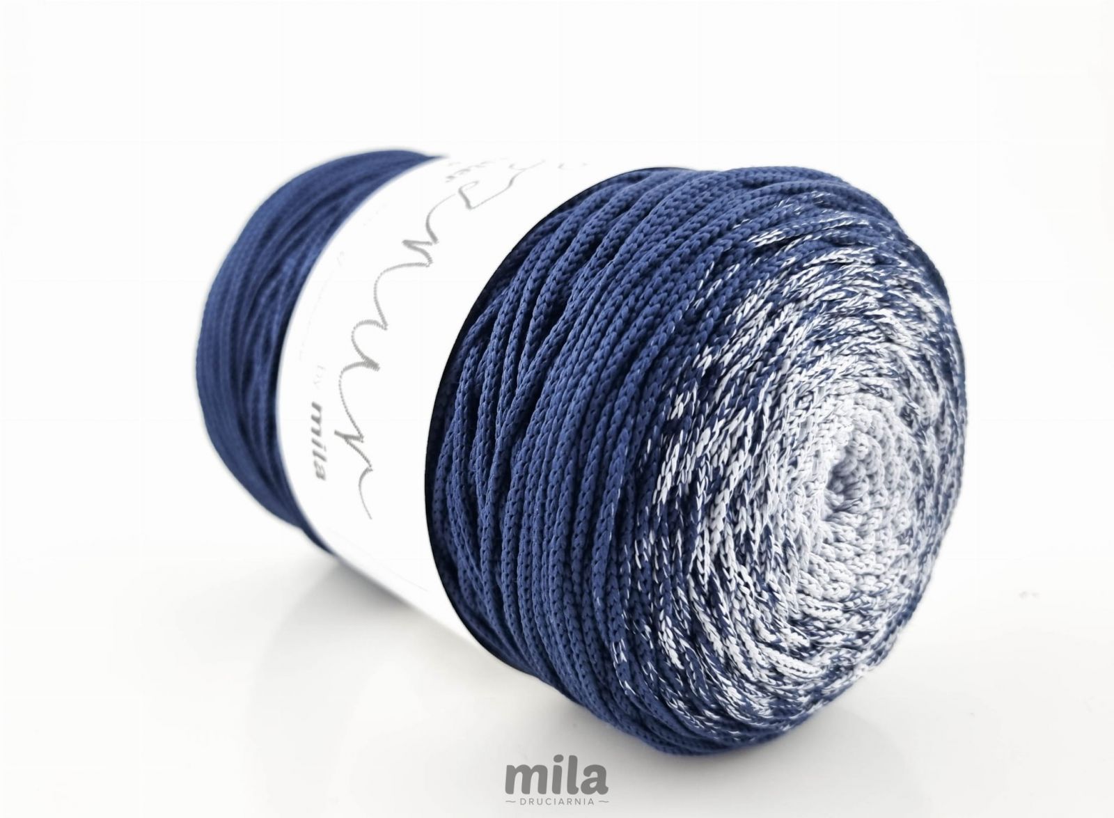 Sznur de poliester OMBRE 3 mm, 300 m. OM04 albastru/denim