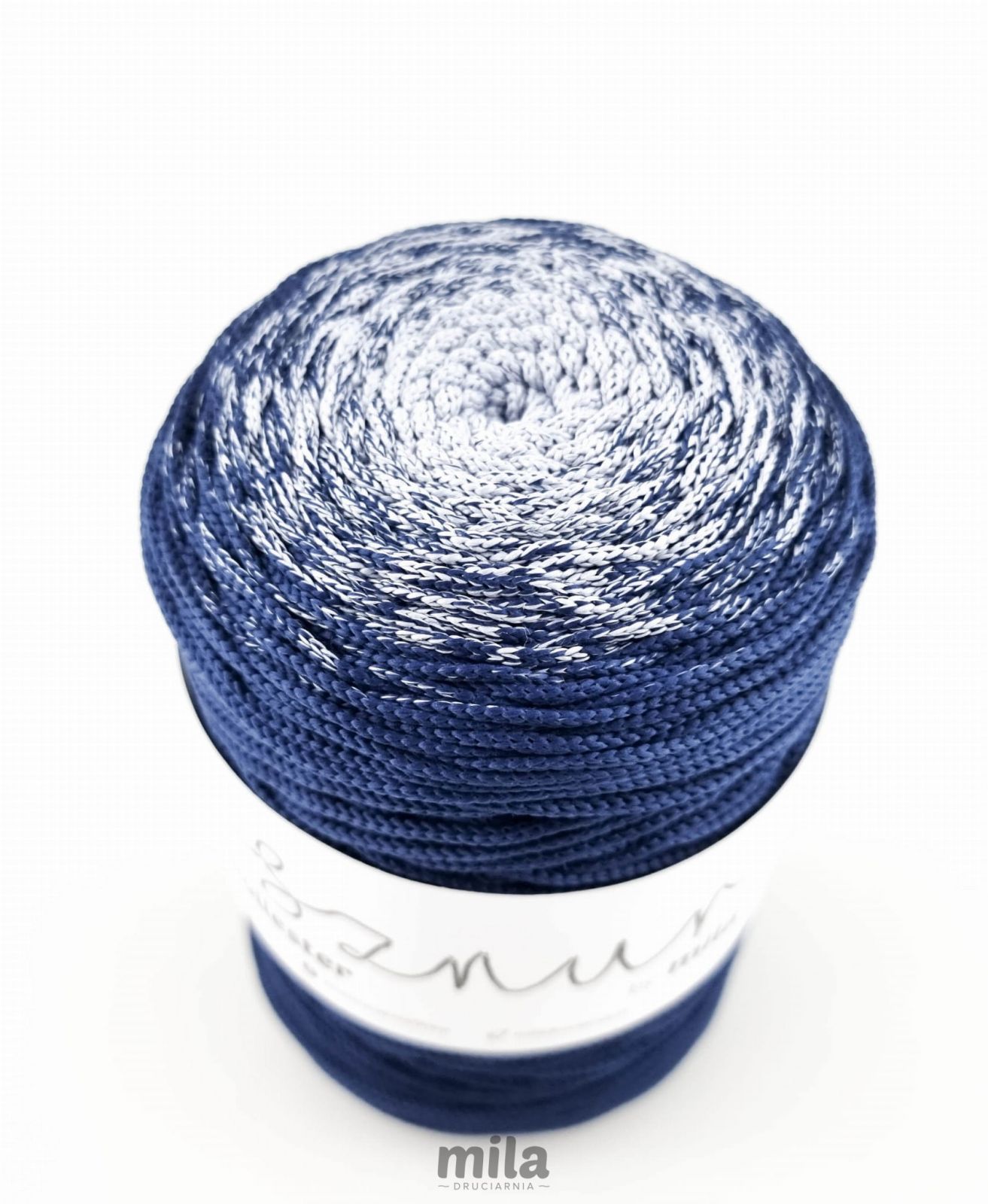 Sznur de poliester OMBRE 3 mm, 300 m. OM04 albastru/denim