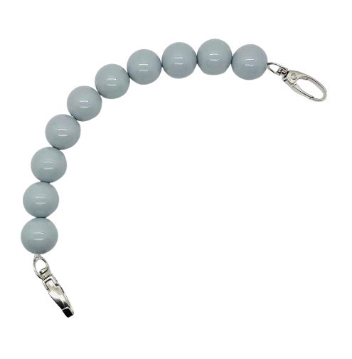 Mâner geantă din perle 20 mm- gri