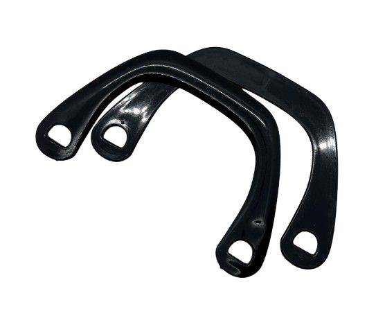 Manere pentru genti din plastic, 17.5x11 cm, pereche, negru