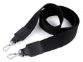 Curea textilă cu carabine pentru geantă latime 3,8 cm, negru, nichel