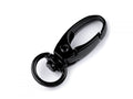 Forgatható fém karabiner, 10 mm-es lyuk, fekete lakk