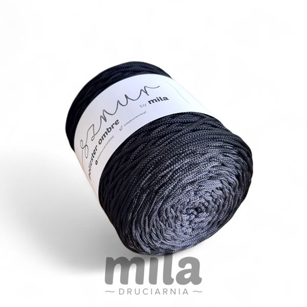 Sznur de poliester OMBRE 3 mm, 300 m, OM14 oțel/negru