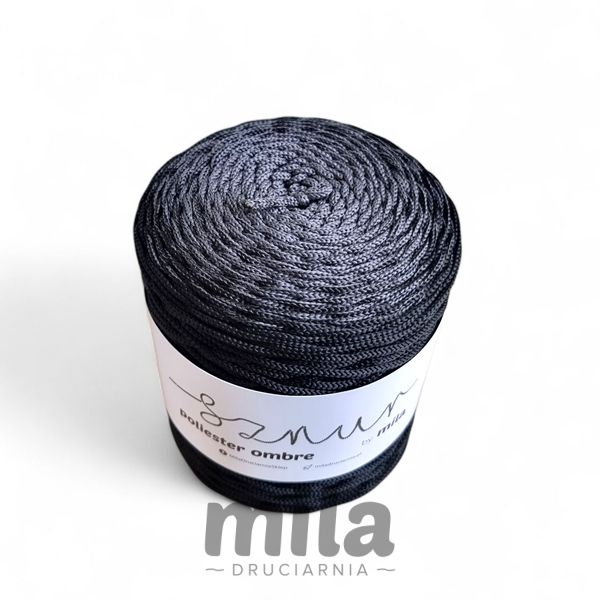 Sznur de poliester OMBRE 3 mm, 300 m, OM14 oțel/negru
