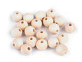Mărgele din lemn nelacuite 16 mm, set 10 buc