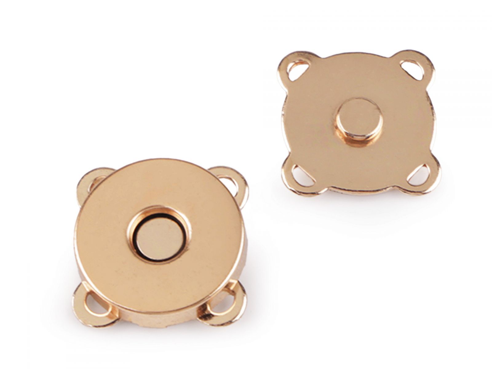 Închizatori / Capse magnetice de cusut, 18 mm, set 5 buc- auriu rose