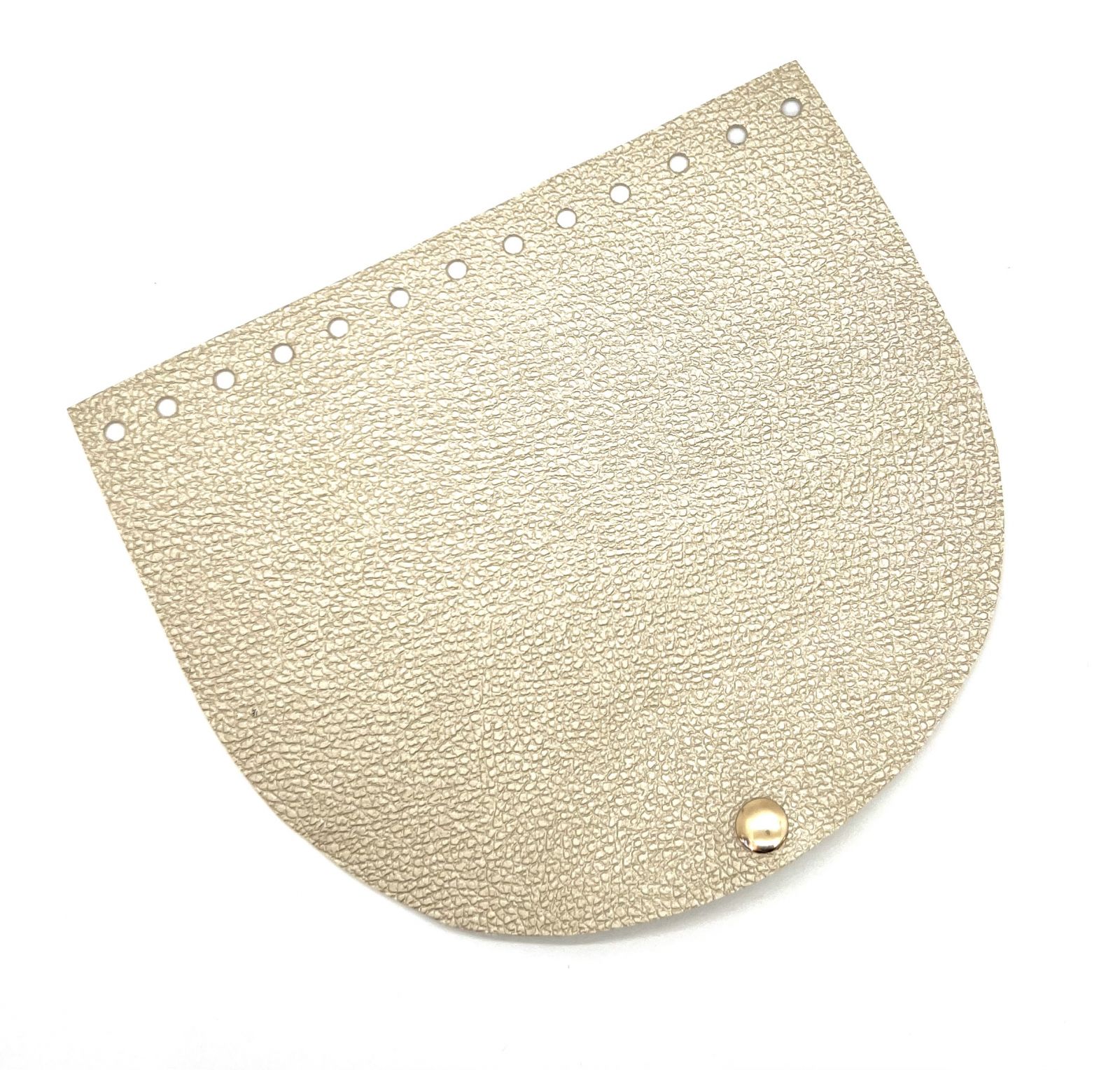 Fedéllel záródó táska mágneses kapoccsal,  műbőr, 20x17 cm – arany-arany