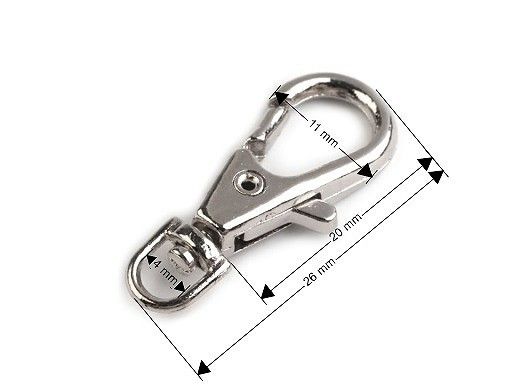 Carabină cu vârtej, 4 mm-nichel, set 10 buc, reducere 30%