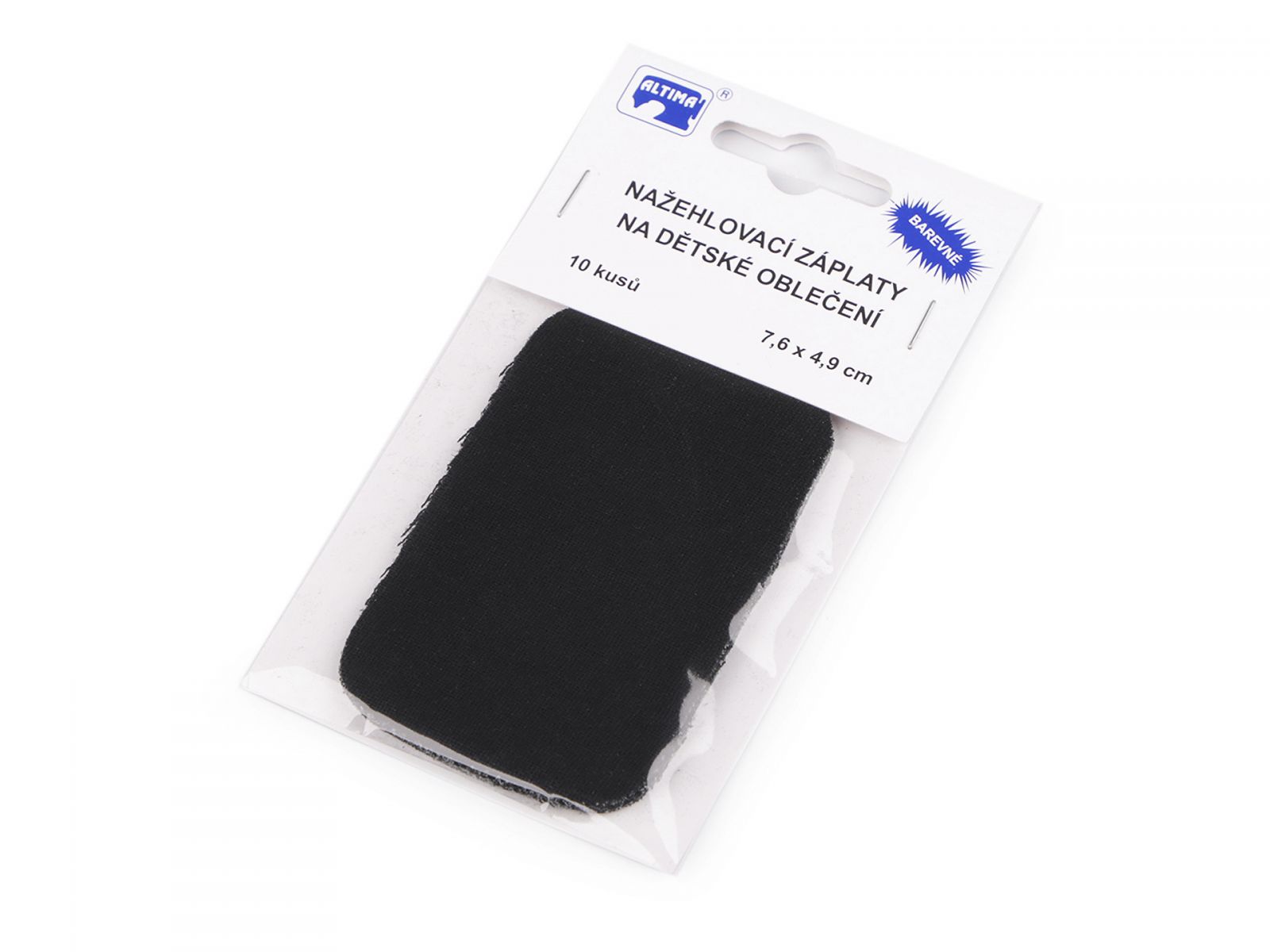Aplicatii termoadezive 7,6x4,9 cm/10 buc, negru, reducere 50 %
