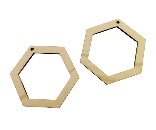 Baze cercei lemn pentru macrame- model 1, set 10 pereche, reducere 50%
