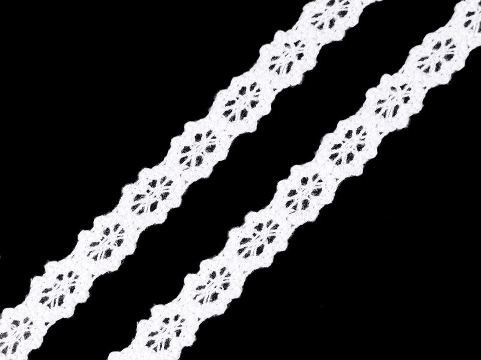 Dantelă bumbac croşetată, lățime 12 mm, pachet 35 ml, reducere 50%