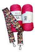 Pachet Macrame XL rosu+ curea textila