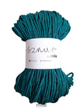Sznur 5 mm-es zsinórfonal, PM307, MIX fekete/smaragd