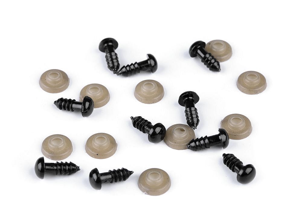 Ochi pentru jucării cu dispozitiv de siguranță, Ø8 mm, set 5 perechi