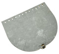 Clapeta geanta cu inchizatoare magnetica, piele ecologica, 20x17 cm- gri velur-nichel