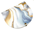 Clapeta geanta cu inchizatoare magnetica, piele ecologica, 20x17 cm- marmurat- aur