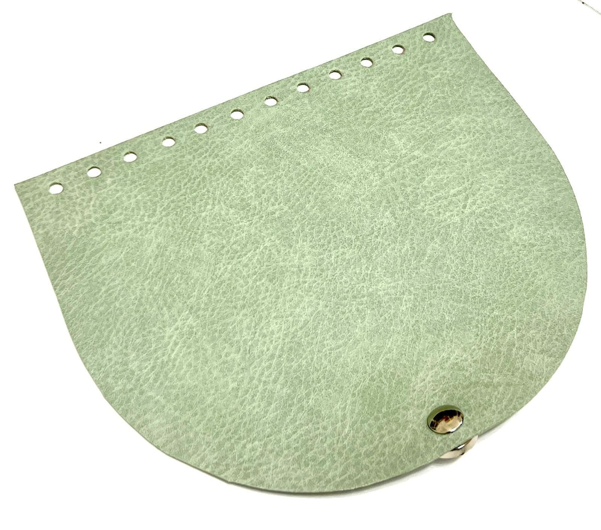 Clapeta geanta cu inchizatoare magnetica, piele ecologica, 20x17 cm- menta deschis-nichel