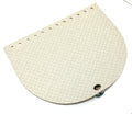 Clapeta geanta cu inchizatoare magnetica, piele ecologica, 20x17 cm- crem model tesut-nichel