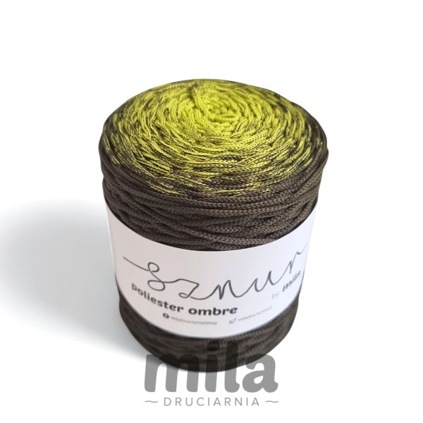 Sznur de poliester OMBRE 3 mm, 300 m. OM29, lime/khaki