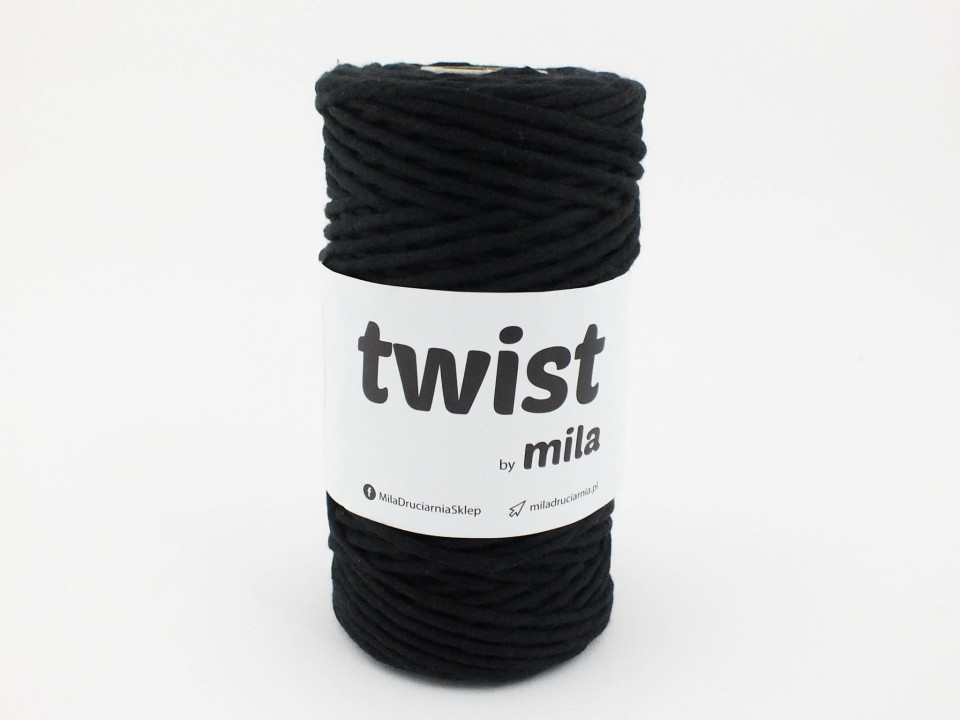 Sznur Twist, 3 mm, 02 negru